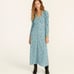 J. Crew women's blue floral ruffle dress