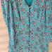 J. Crew women's blue floral ruffle dress