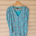 J. Crew women's blue floral ruffle dress