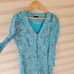 J. Crew women's blue floral ruffle dress