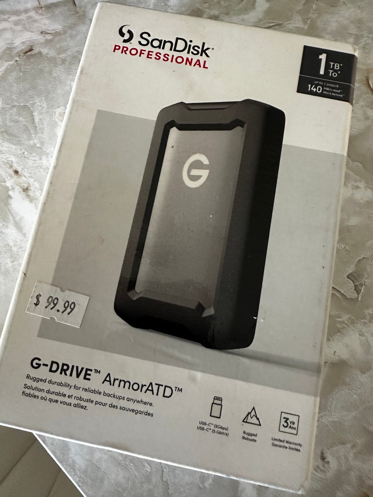 Sandisk Professional 1 TB G-DRIVE ArmorATD