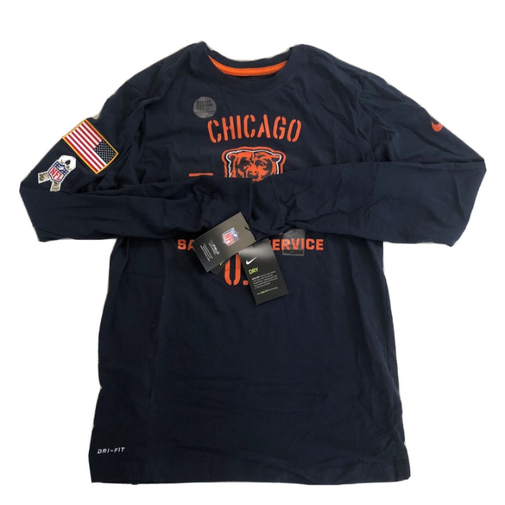 Chicago Bears Nike 2019 Salute to Service Sideline Long Sleeve AT6072-459 Size S