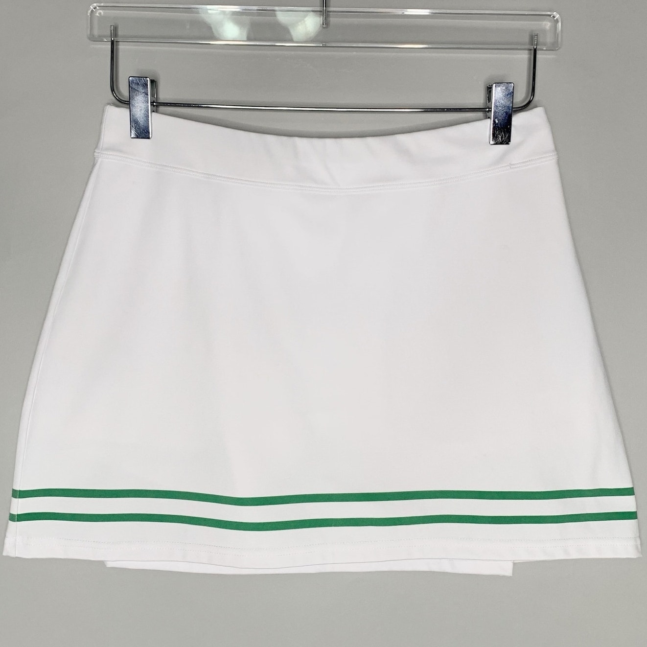 Flint Park S Womens Love Tennis Skirt in White Kelly Green Pickleball