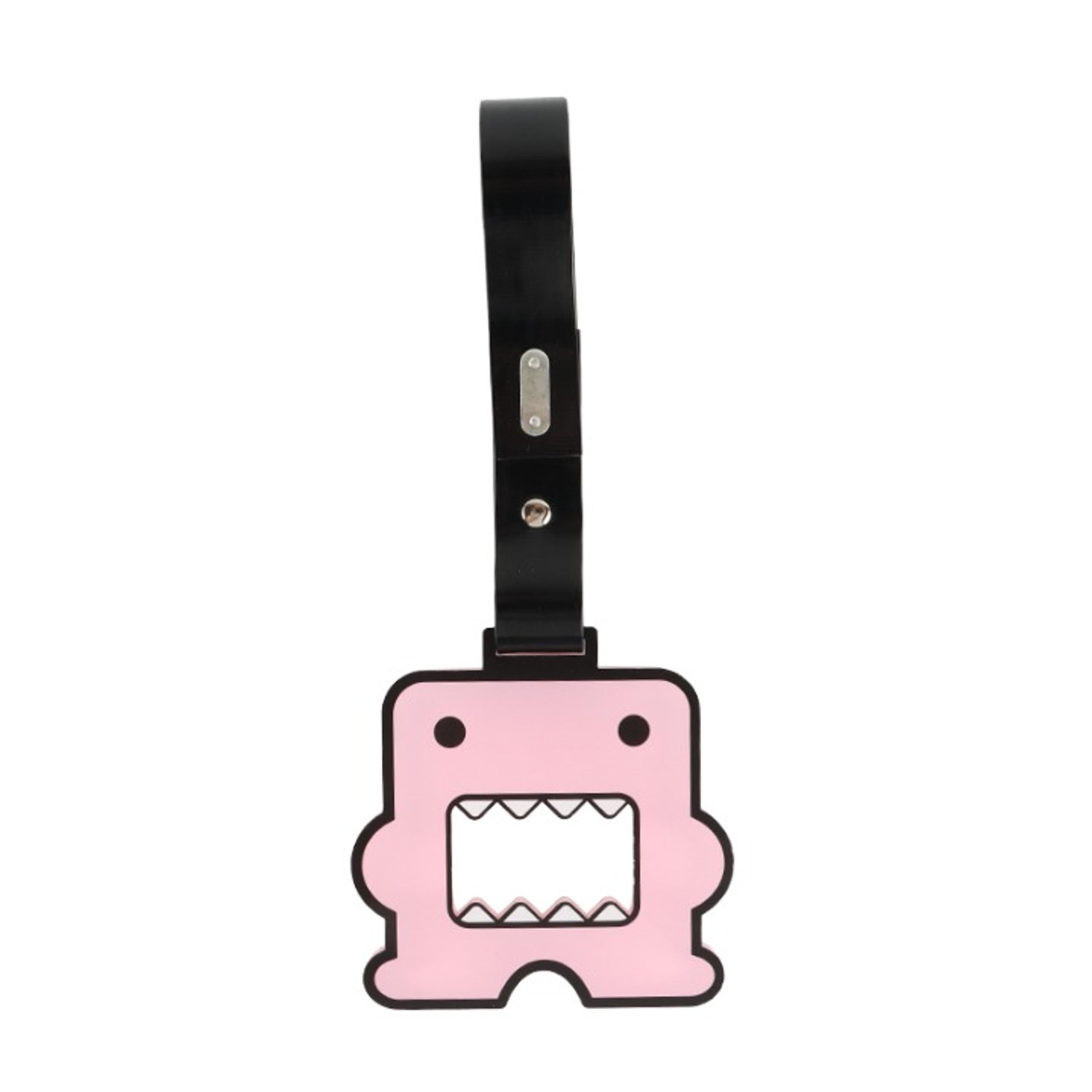 Brand New Domo Shaped Pink JDM TSURIKAWA Subway Bus Black Handle Strap Charm