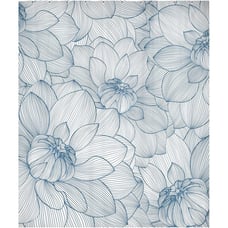 Boho Shower Curtain Botanical Print, Chrysanthemum Flower, Floral Shower Curtain