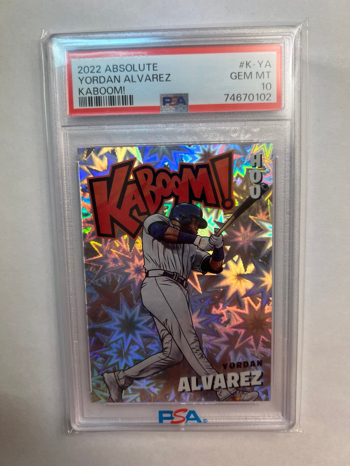 Yordan Alvarez 2022 Absolute Kaboom Houston Astros PSA 10