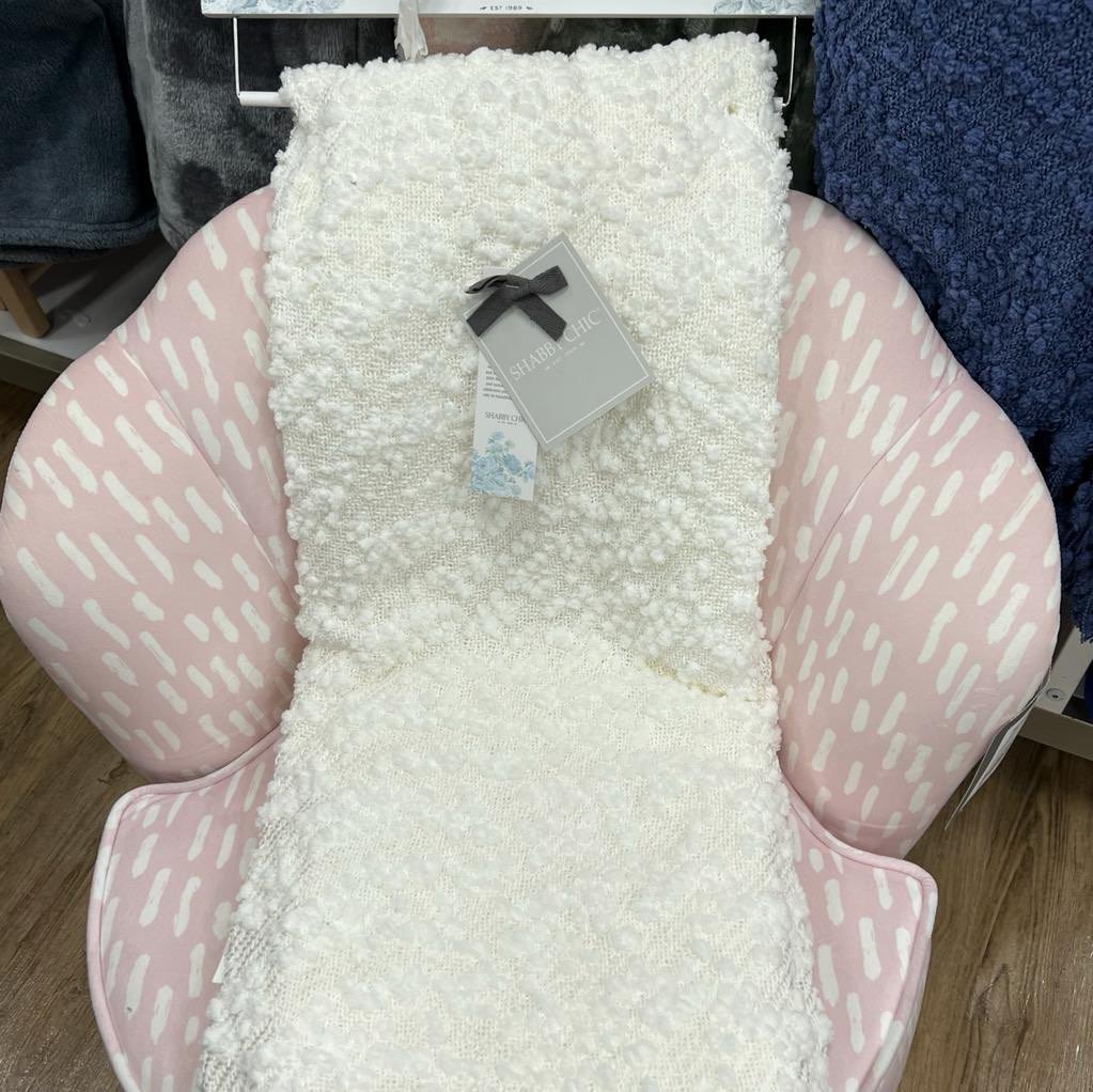 Cream Shabby Chic throw !
