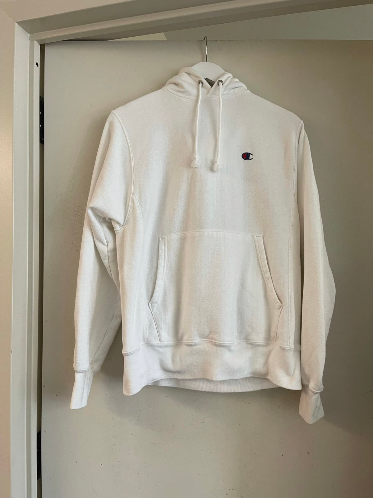 Champion White Hooded Sweatshirt