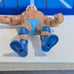 WWF Hasbro Ric Flair Retro w WCW title and Acrylic Case