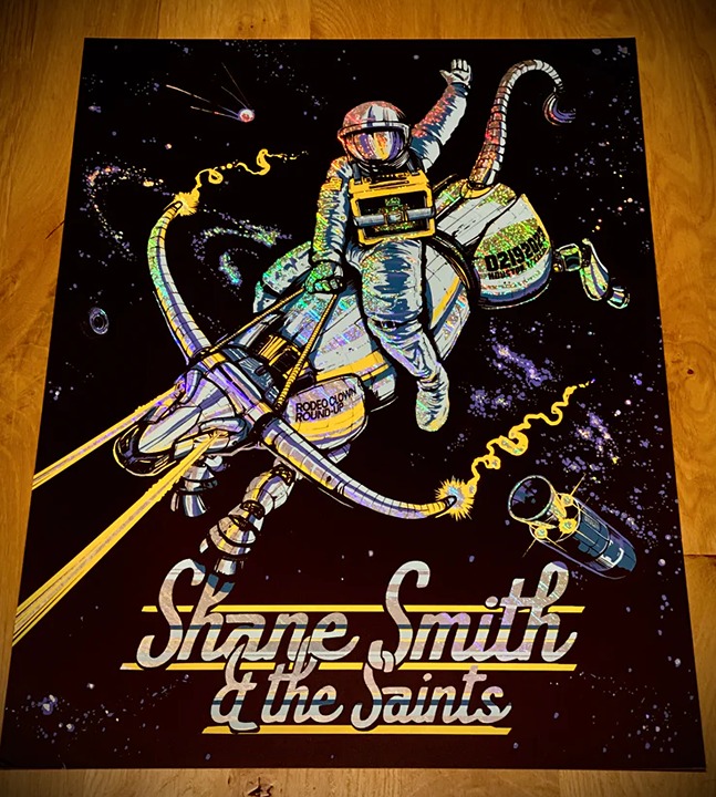 Shane Smith & the Saints Soundwaves Creative Poster 18x24 C5 Purple Rapture x/79