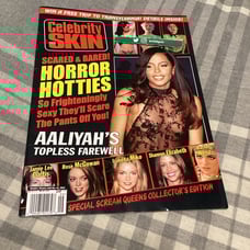 RARE CELEBRITY SKIN MAGAZINE ISSUE #109 HORROR HOTTIES AALIYAH COVER L@@K