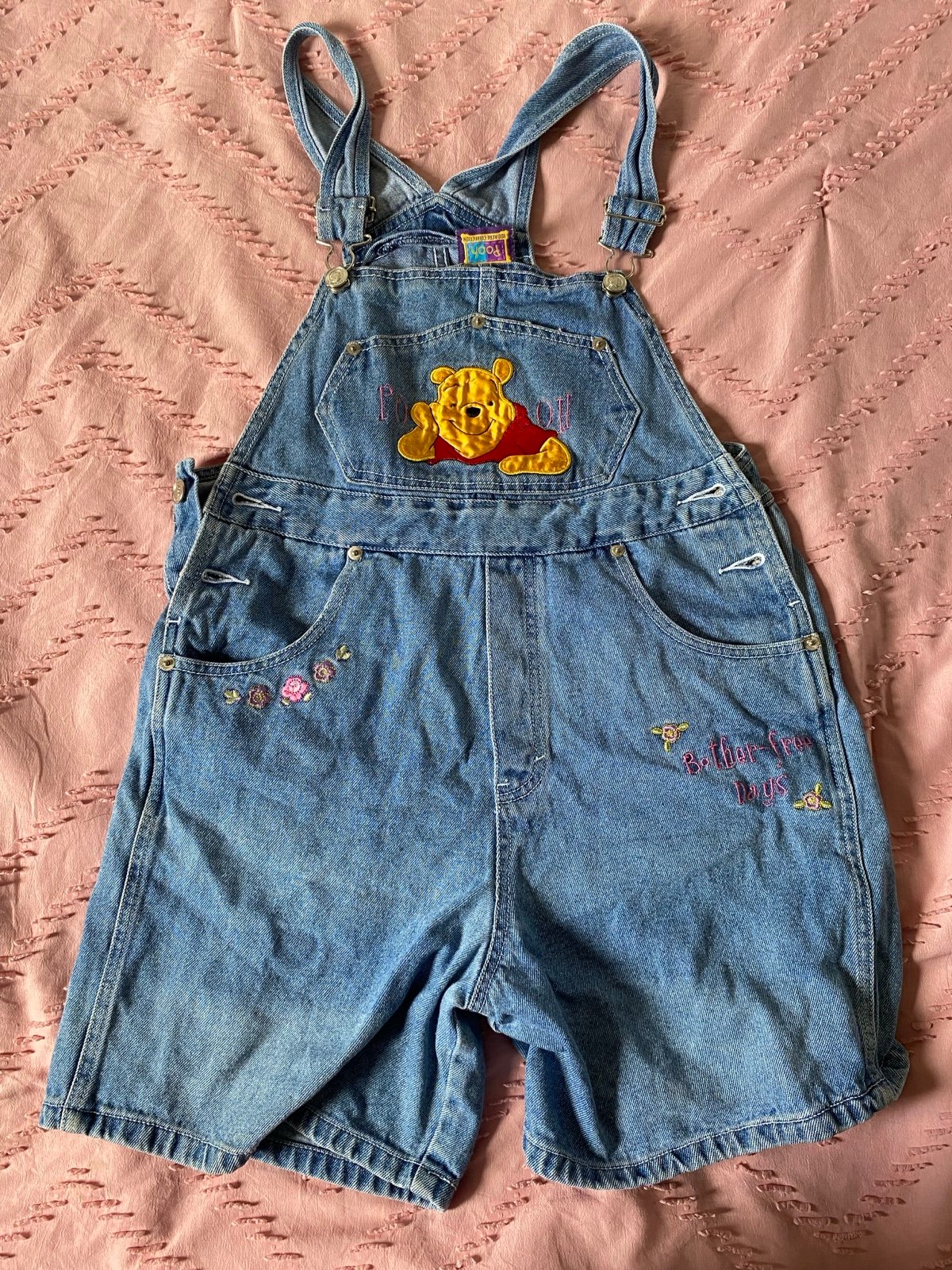 Vintage Winnie the Pooh 100 acre collection denim overalls
