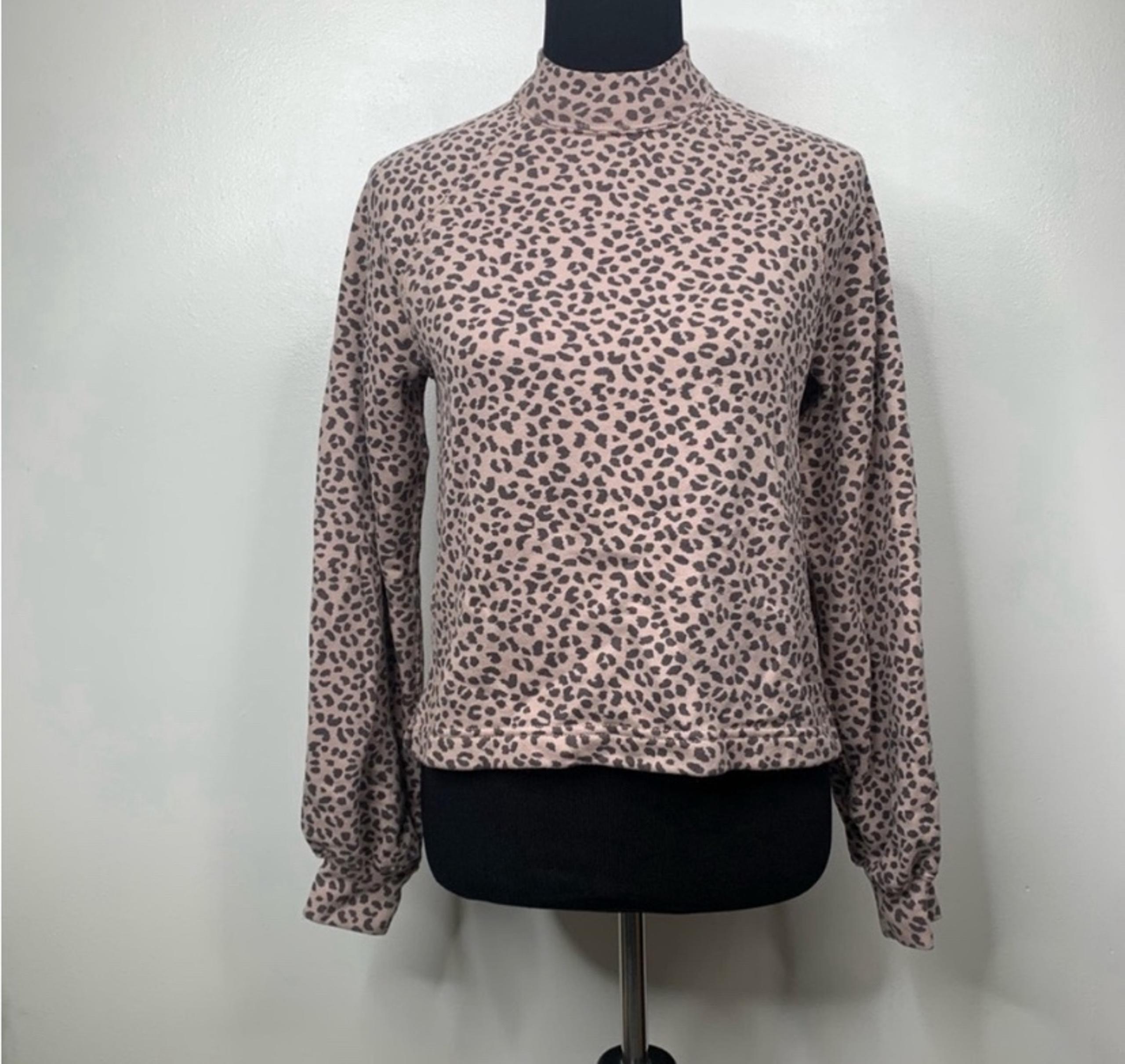 Abercrombie & Fitch Sweater Women's XS Mock Neck Balloon Sleeve Pullover Sweater