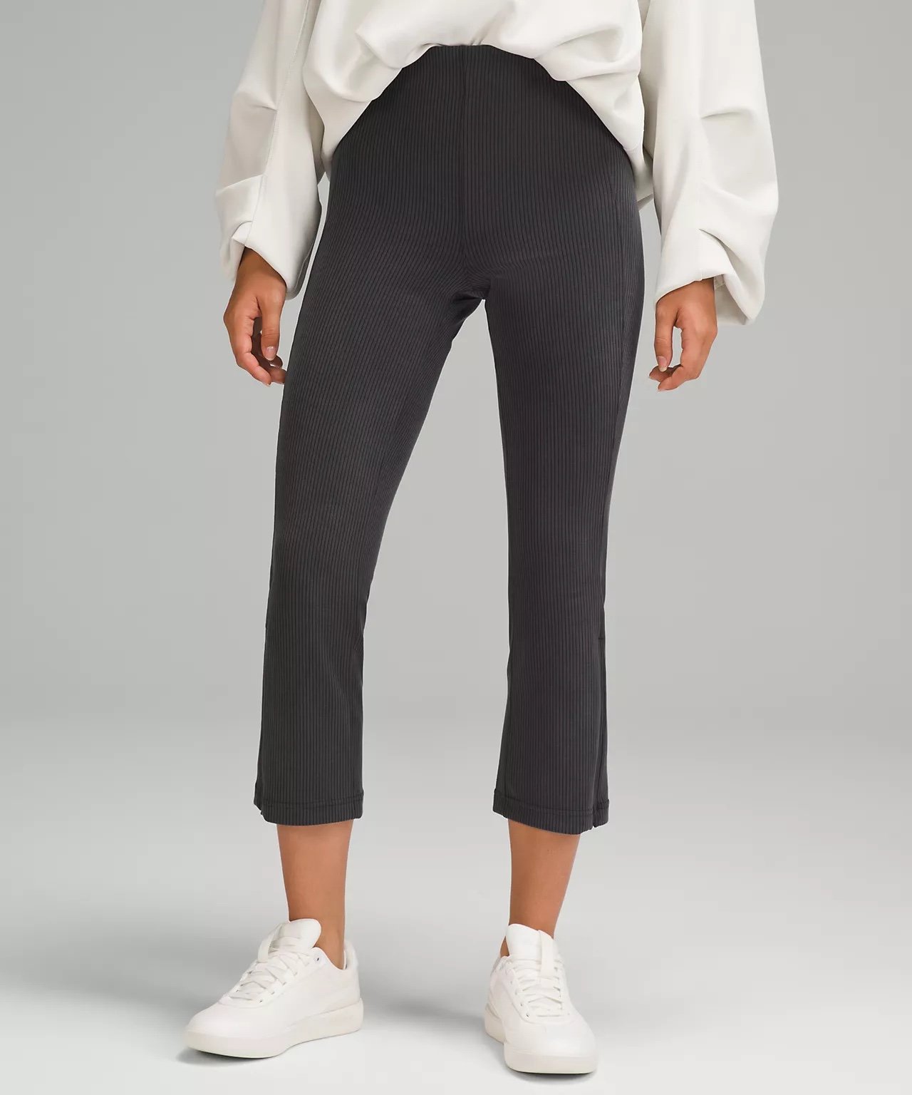 Lululemon Ribbed Softstreme Zip-Leg High-Rise Cropped Pant 25 size 4