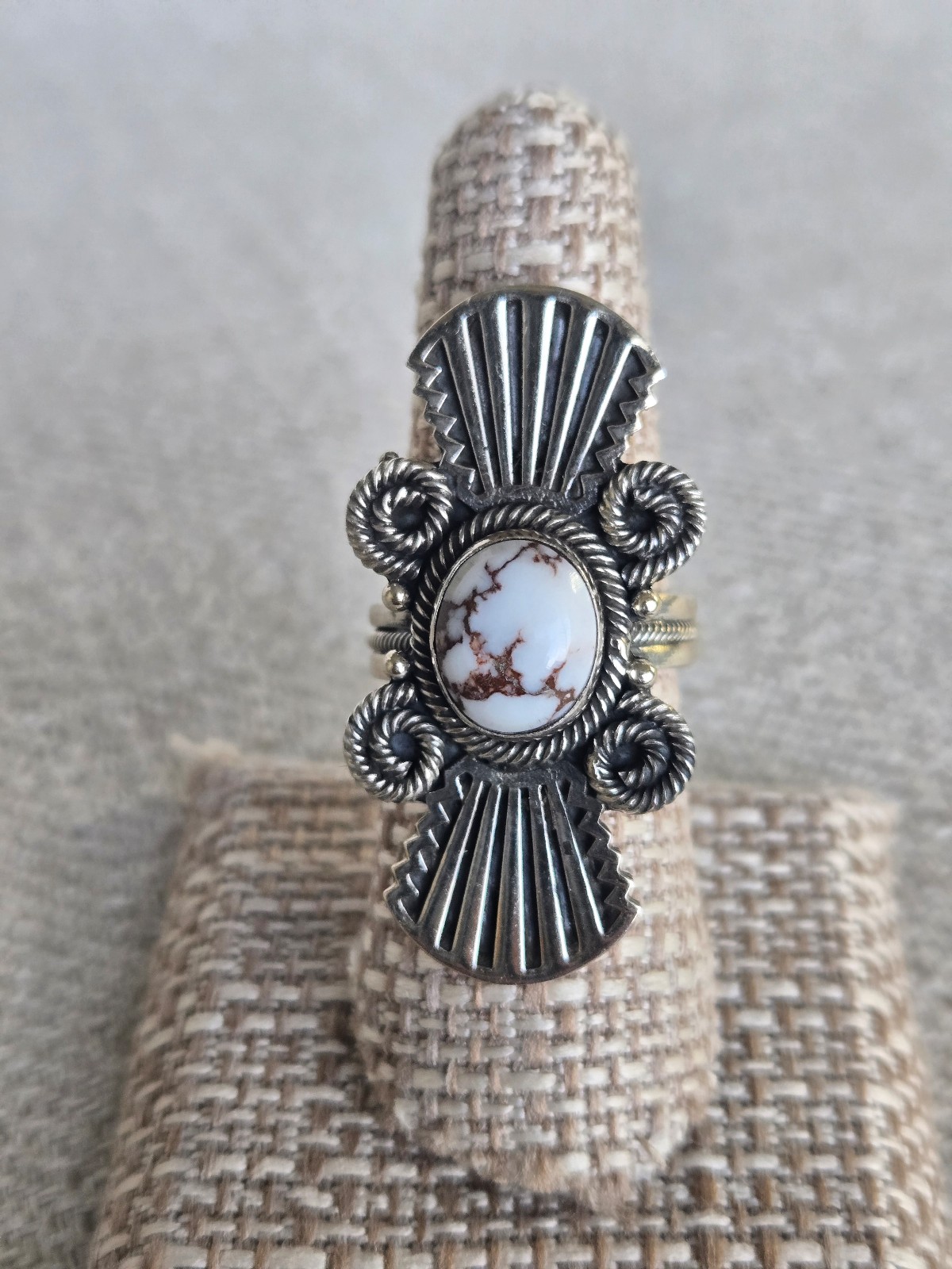 Southwest style Wild horse sterling silver ring size 8