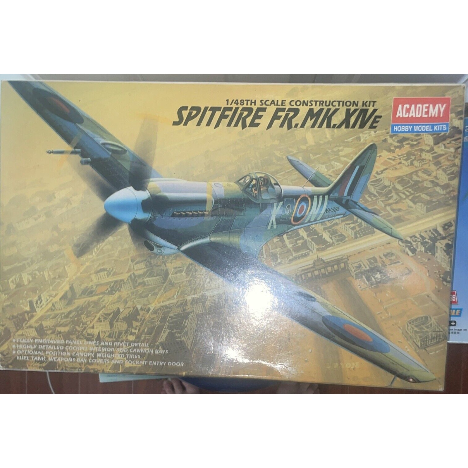 1/48 Academy Spitfire FR MK XIVe 14 RAF WWII Fighter Plastic Model Kit 2161 NIB