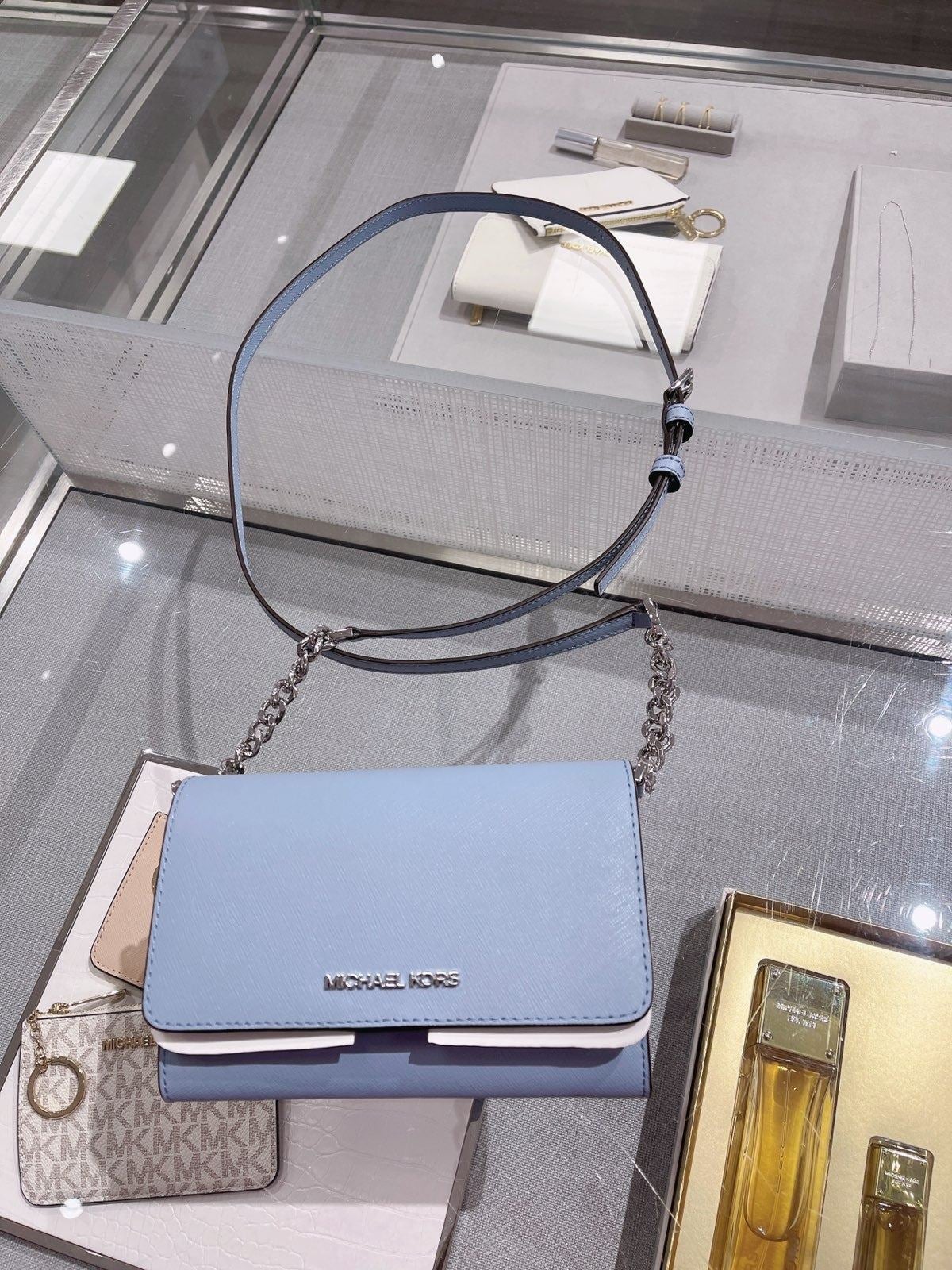 MK JST Phone Case Crossbody Pale Ocean