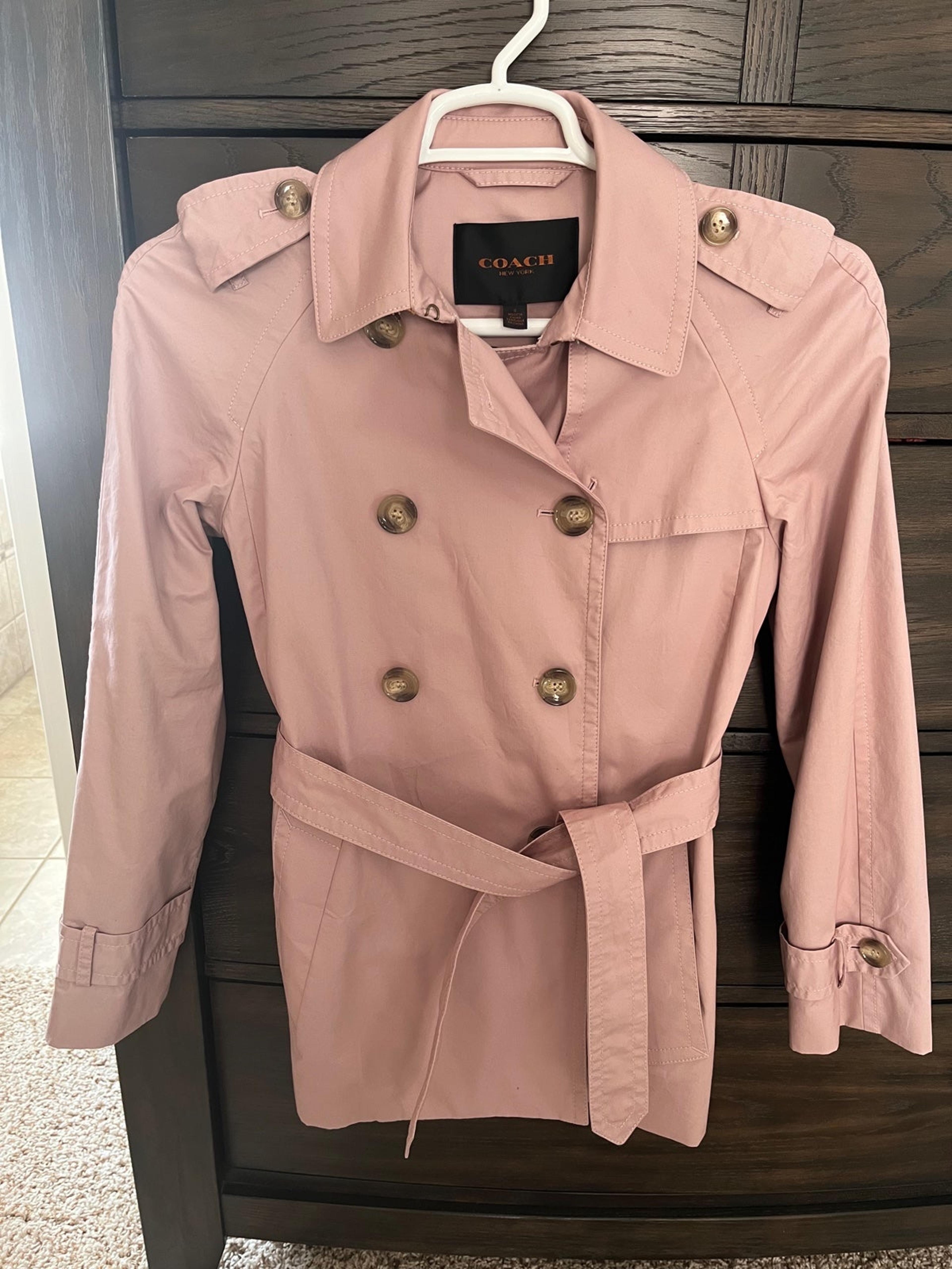 Coach pink trench Clearance