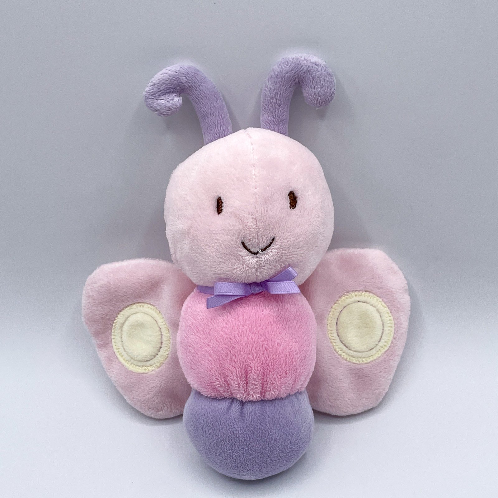Prestige Baby Butterfly Plush Pastel Lovey Crinkle Stuffed Animal Pink Purple 8”