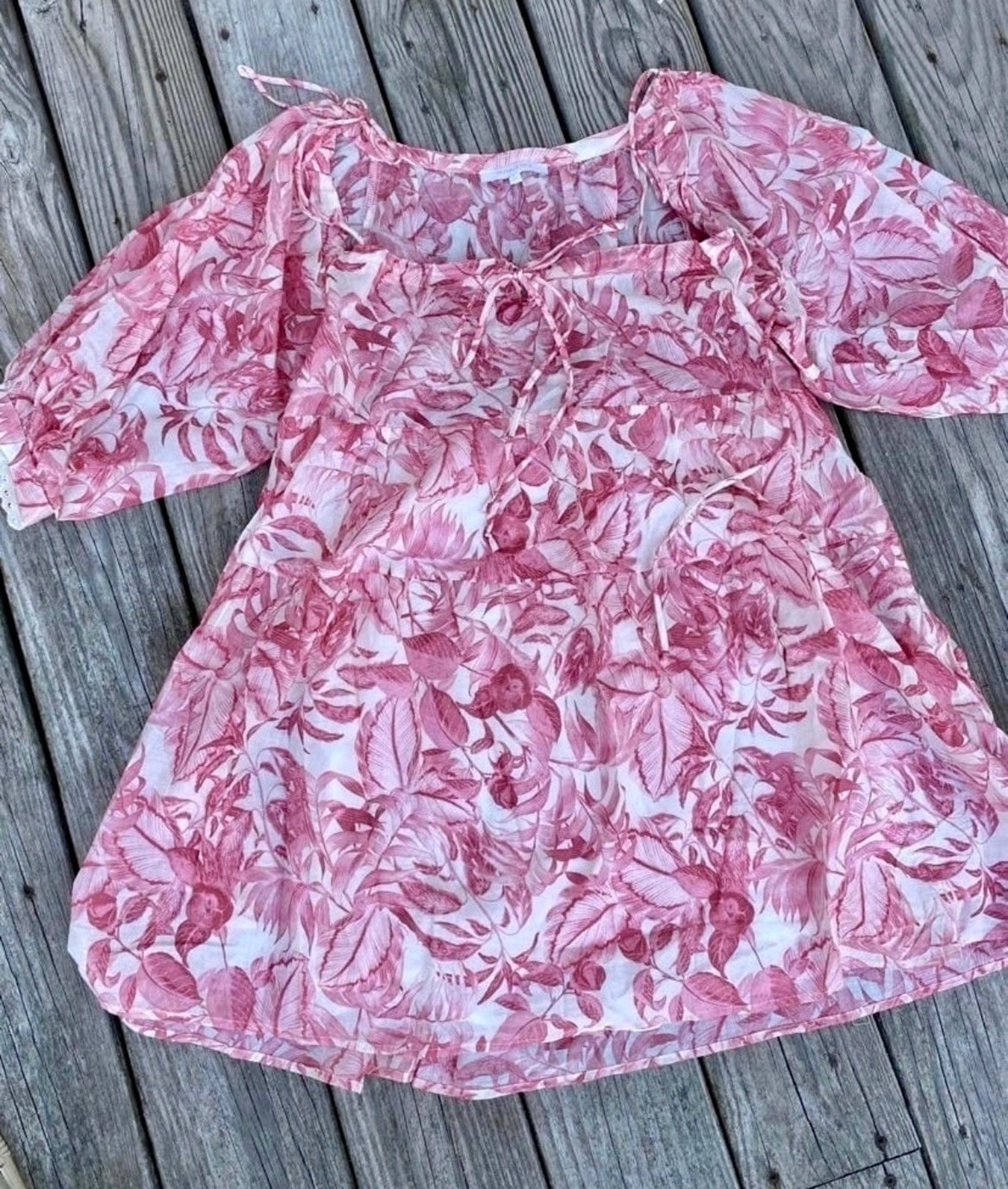 Boho Dress Floral Shirt Dress w/ pockets - Boutique Dresses Flowy Babydoll Top