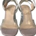 Betsey Johnson Bell Rhinestone Clear Strappy Heels Sandals Size 7