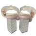 Betsey Johnson Bell Rhinestone Clear Strappy Heels Sandals Size 7