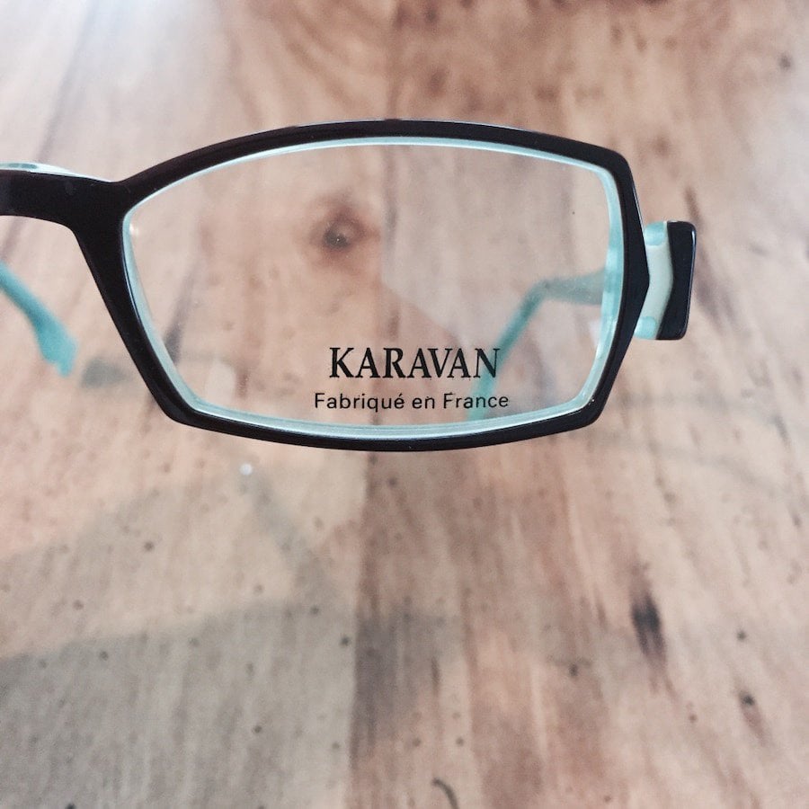 Burgundy Turquoise Eyeglasses