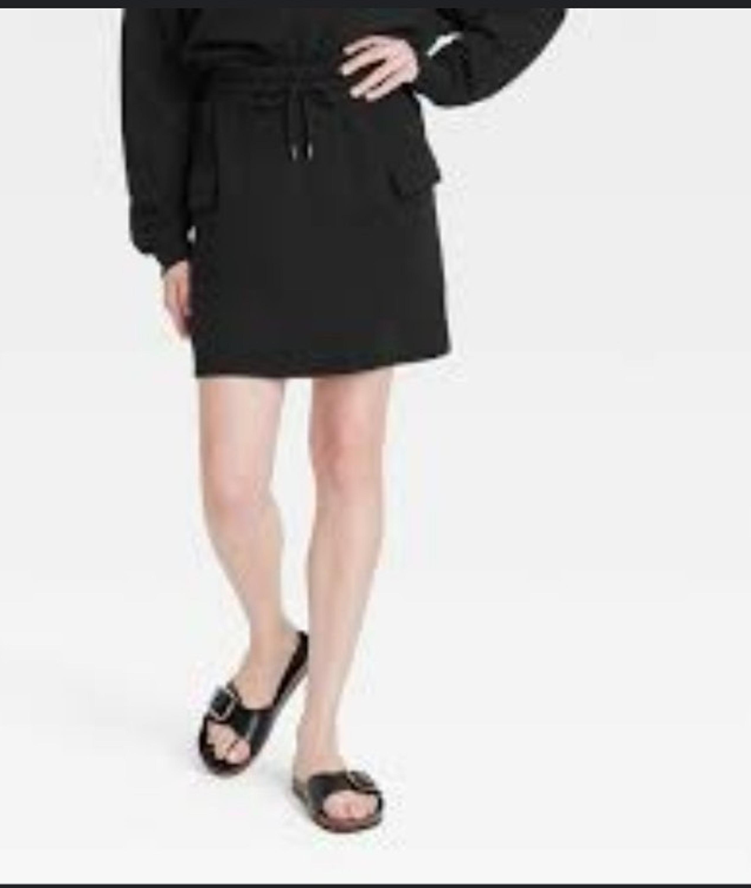 Universal Thread Womens Fleece Cargo Mini Skirt Black Size XS