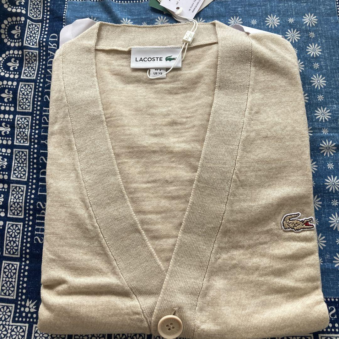 LACOSTE Beige Cardigan US XS