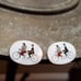 Vintage cufflinks white enamel.