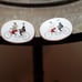 Vintage cufflinks white enamel.