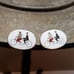 Vintage cufflinks white enamel.