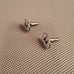 Vintage cufflinks white enamel.