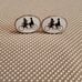 Vintage cufflinks white enamel.