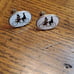 Vintage cufflinks white enamel.