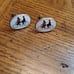 Vintage cufflinks white enamel.