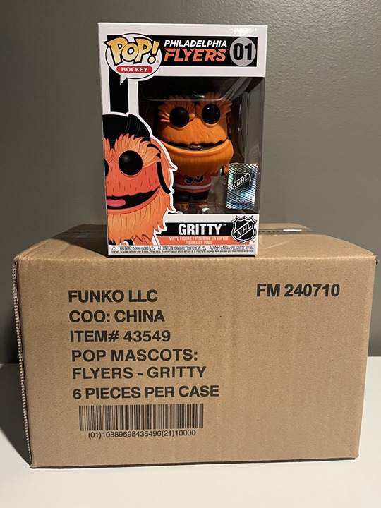 Philadelphia Flyers Gritty Funko Pop #01 (Factory Sealed Case of 6)