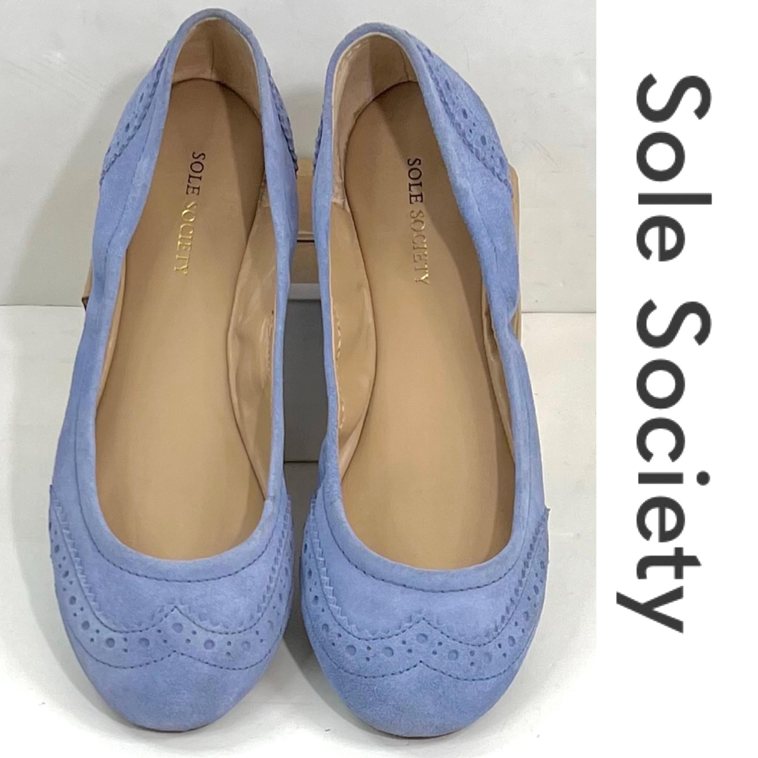 Sole Society Women’s Tanya Suede Leather Flats