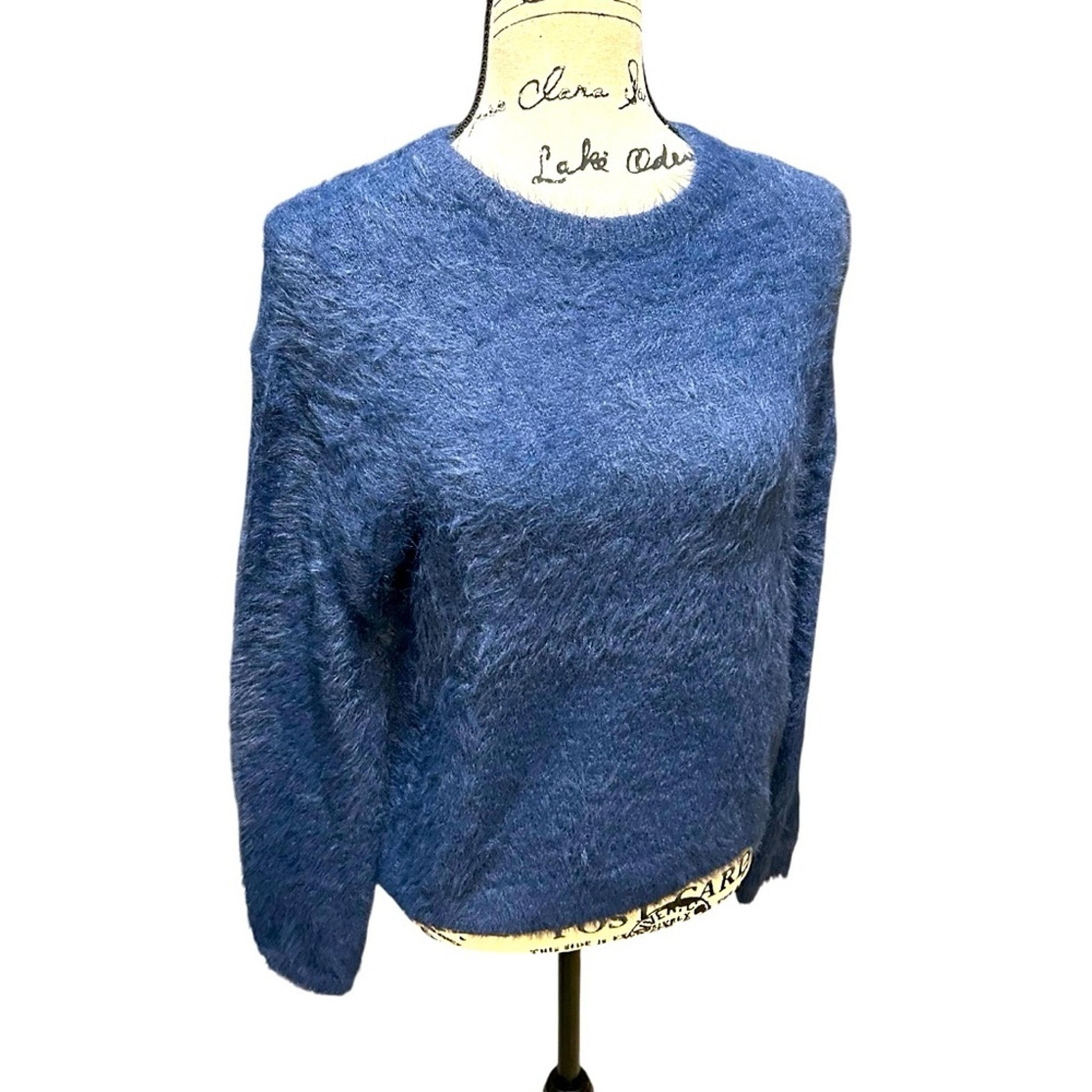 Velvet by Graham and Spencer Womens Betty Feather Yarn Crewneck Sweater Sz Small