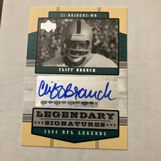 2004 Upper Deck NFL Legends Cliff Branch Legendary Signatures AUTO !!! RAIDERS