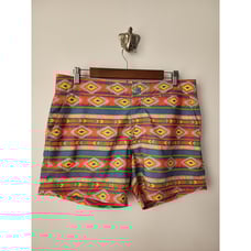 Chubbies neon orange aztec geo hybrid resort shorts M