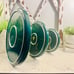 3 Tier Emerald Green and Gold Ceramic Serving Tray/Tower/Stand