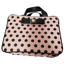 NWOT Betsey Johnson Pink w Black Polka Dot Cosmetic Bag