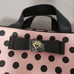 NWOT Betsey Johnson Pink w Black Polka Dot Cosmetic Bag