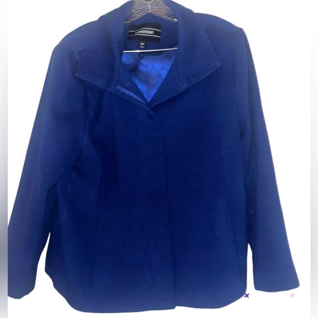 Lands End blue Peacoat, size 16P