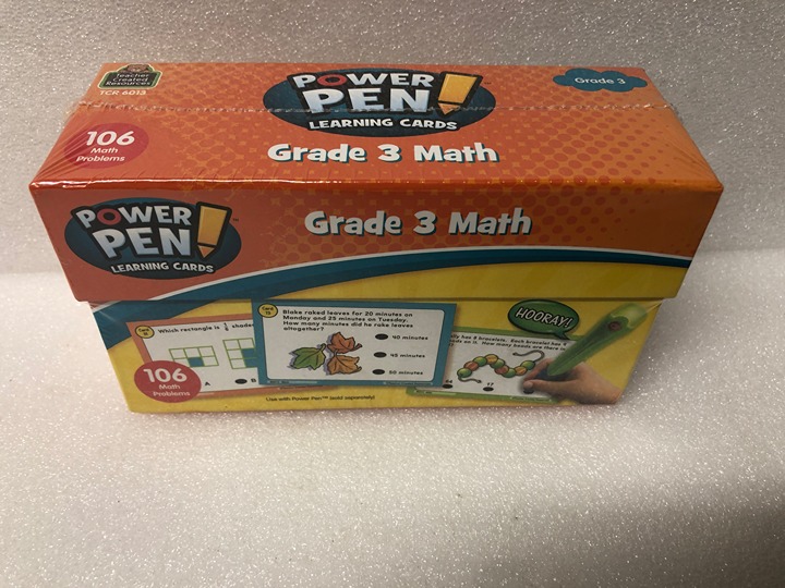 BRAND NEW SEALED Teacher Created Resources TCR6013 Math Grade 3 Learning Cards