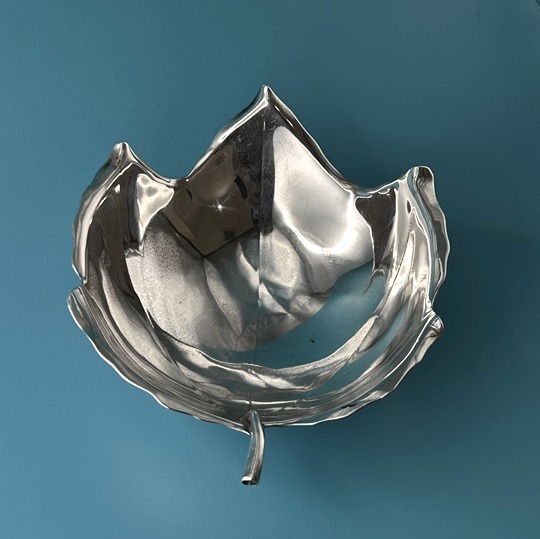 Vintage Sciarrotta Sterling Silver Handmade Maple Leaf Candy Dish/Bowl #15
