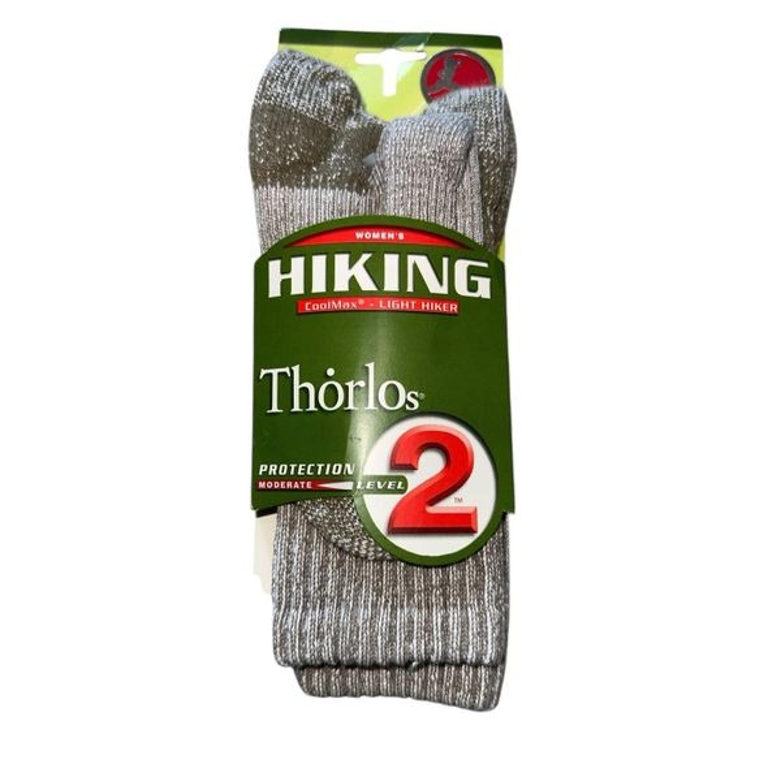 NEW WITH TAGS Thorlos Hiker Socks Grey Level 2 COOL max light hiking Sportwear V