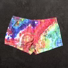 Tie Dyed Chino Shorts - Boho Hippie - Beach with Pockets Women's Size 16