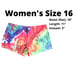 Tie Dyed Chino Shorts - Boho Hippie - Beach with Pockets Women's Size 16